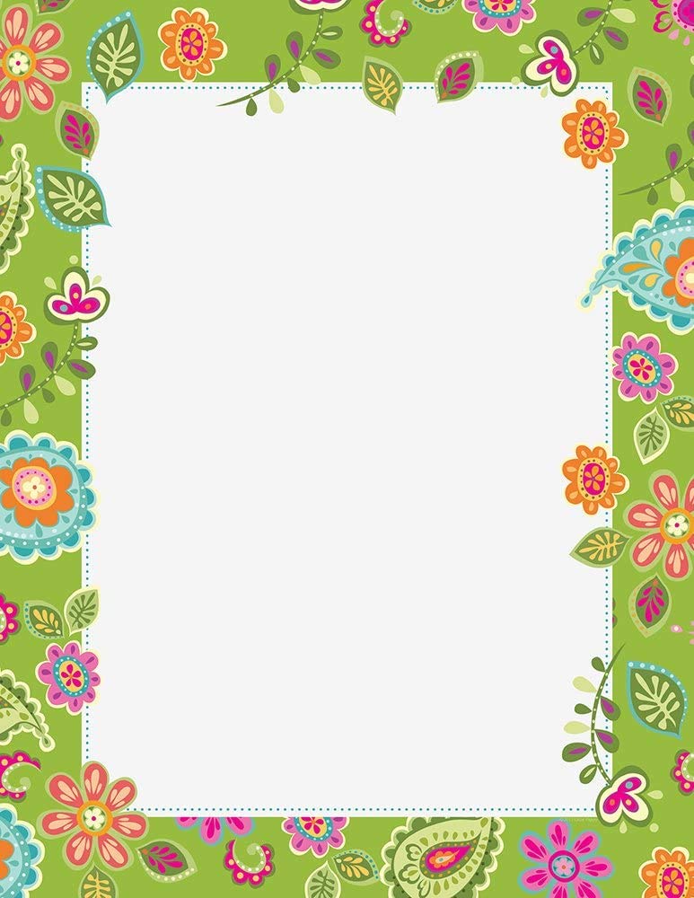 Great Papers! Paisley Flowers Letterhead, 8.5""x11"", 80 Count (2012383) - Image 1